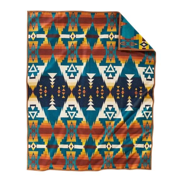 Pendleton Siskiyou Wool Throw Blanket 64x80 Made In USA - Picture 2 of 6